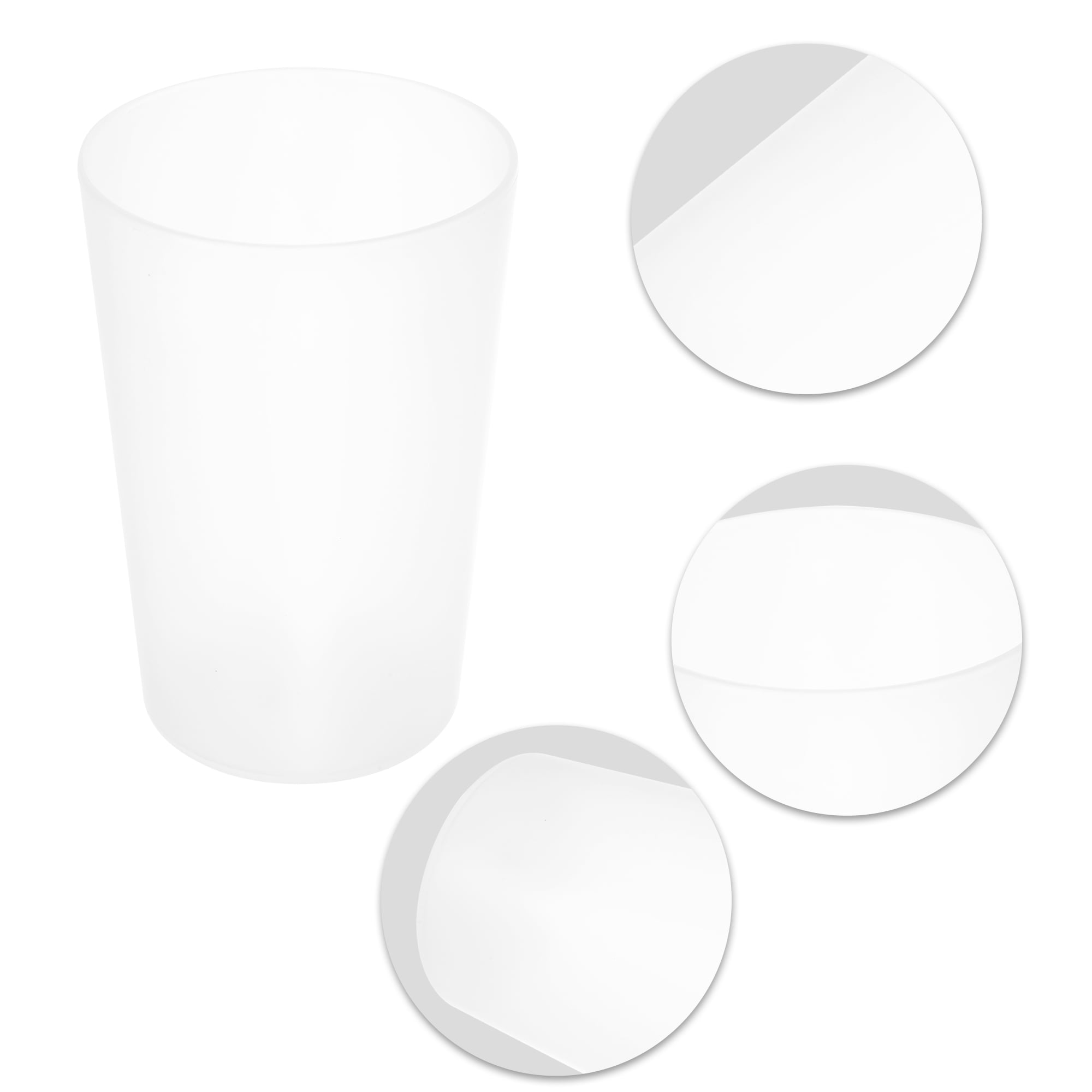 Unique Bargains 2pcs Bathroom Toothbrush Tumblers PP Cup for Bathroom 4.92''x3.03'' Clear, Gray
