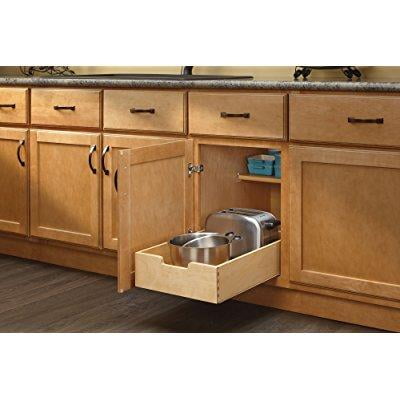 Rev A Shelf 4wdb 15 Medium Wood Base Cabinet Pull Out Drawer