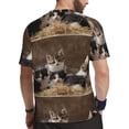 thumbnail image 2 of Wukai Cat Family Print Men's Short-Sleeved Mesh T-Shirt,Quick-Dry Short Sleeve Workout T-Shirt-5X-Large, 2 of 8