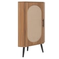 thumbnail image 6 of Jopath Corner Cabinet ,Rattan Door,Freestanding Corner Tables Corner Shelf Stand Built-In 2 Pieces Of Adjustable Laminate For Small Spaces, For Living Room, Kitchen, Bedroom, 6 of 10