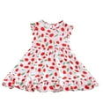 thumbnail image 2 of NAISIBABY Dress for Girls, Floral Prints Sleeveless Flare Kids Ruffled Casual Dress White 10-11T, 2 of 3