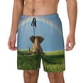 thumbnail image 2 of Daiia Elephant Dog Mens Swim Trunks Swim Shorts Quick Dry Swim Shorts with Mesh Lining Pockets-Medium, 2 of 9