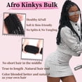 thumbnail image 4 of Extensiones de cabello HLSK Afro Kinkys Bulk Human Hair 20 cm 45 g, 4 of 6