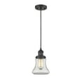 thumbnail image 1 of Innovations Lighting 201C-BK-G192 Bellmont-1 Light Mini Pendant in Industrial Style-6.5 Inches Wide by 10 Inches High   Matte Black Finish with Clear Glass, 1 of 2