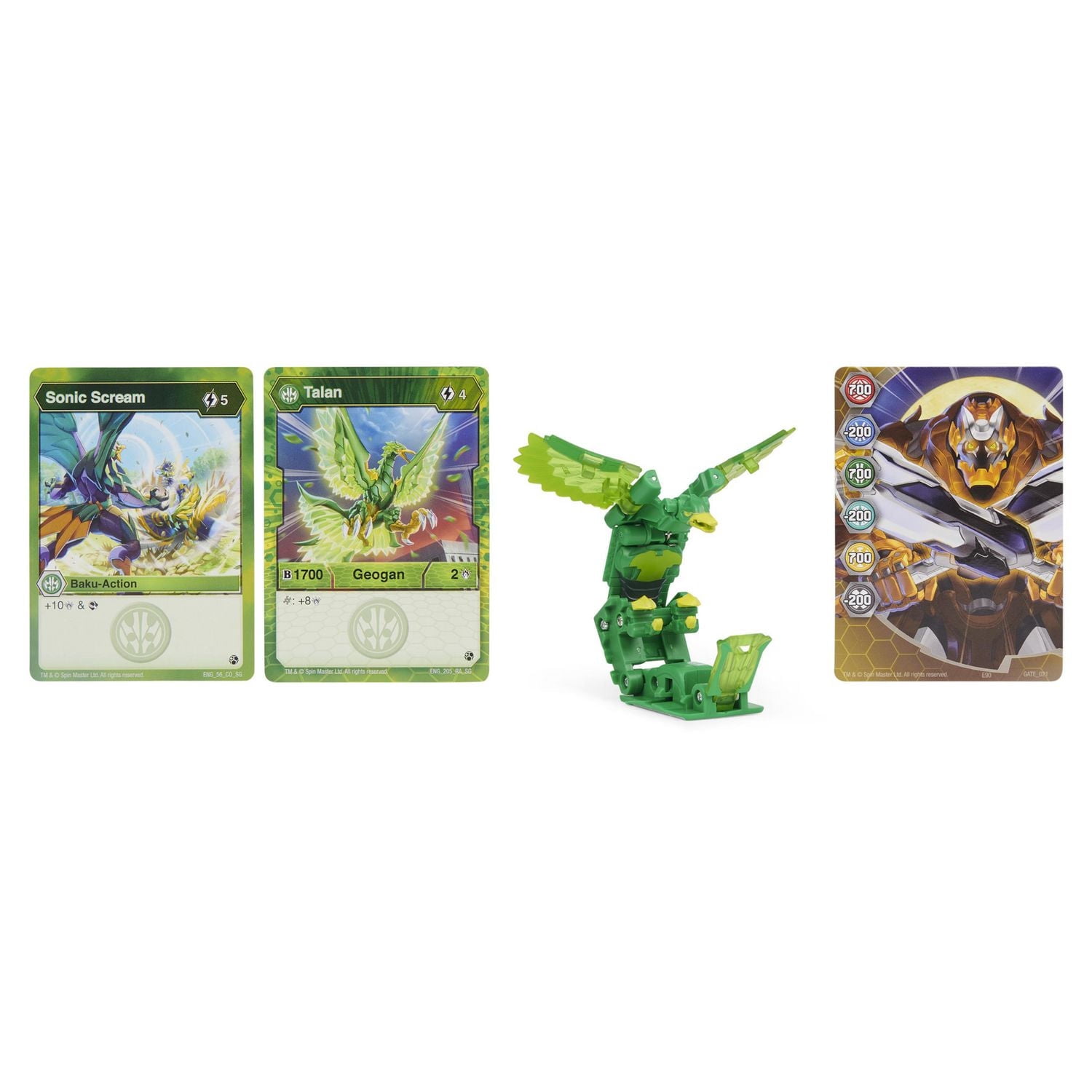 Bakugan Geogan, Talan, Geogan Rising, Figurine articulée et cartes à collectionner