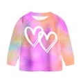 thumbnail image 6 of 6-7 Years Child Toddler Girl Fall Winter Clothes Baby Crewneck Floral Sweatshirts Pants Set Long Sleeve Outfits Set Tie Dye, 6 of 6