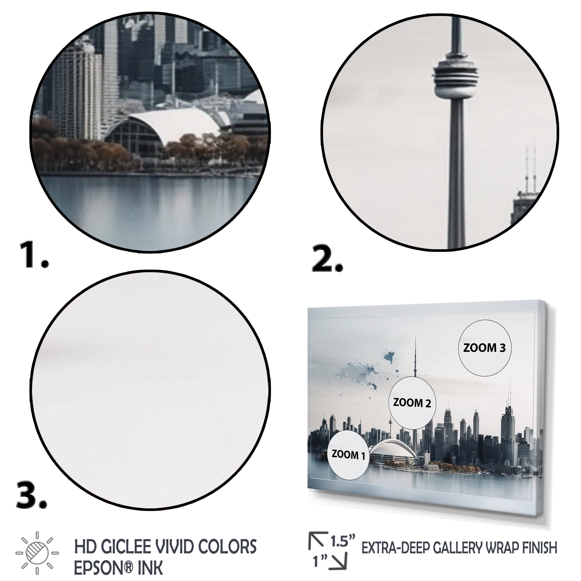 Designart Toronto Skyline III Canvas Wall Art
