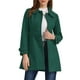 thumbnail image 1 of ABRIGOS DE MUJER INSPIRE CHIC Cuello Peter Pan Cierre de Botón Frontal Abrigos de Invierno S Verde Oscuro, 1 of 5