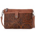 thumbnail image 4 of Wrangler Clutch Wristlet Purse Western Crossbody Bags for Women, Tooling-Brown, 4 of 6