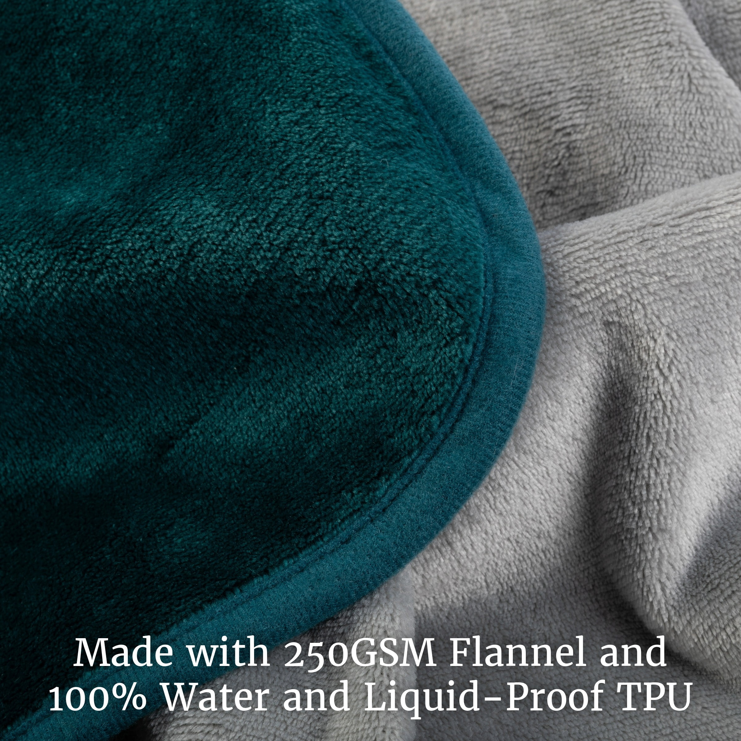 Lavish Home 80x80 Waterproof Blanket for Kids, Pets, and Outdoors (Green)