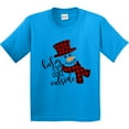 thumbnail image 3 of Inktastic Baby It's Cold Outside Cute Snowman in Plaid Print Youth T-Shirt, 3 of 5