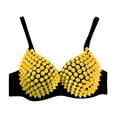 thumbnail image 1 of Rhinestone Bra Straps Womens Fashion Rhinestone Sexy New Punk Lady Goth Silver Party Studded Bra, 1 of 9