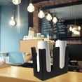 thumbnail image 6 of Vosarea Paper Cup Organizer Black Plastic Dispenser with Two Slots for Coffee Station Countertop, 6 of 6
