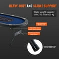 thumbnail image 6 of VEVOR 10 Player Foldable Poker Table, Blackjack Texas Holdem Poker Table with Padded Rails and Stainless Steel Cup Holders, Portable Folding Card Board Game Table, 84" Oval Casino Leisure Table, 6 of 9
