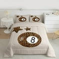 thumbnail image 2 of Manfei Billiard Lover Full Size Comforter Sets,Boys Ball Geme Bedding Comforter Set,Leopard Print Bedding Sets For Kids,Ultra Soft Home Decor Reversible,3 Pieces, 2 of 8