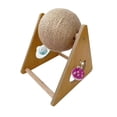 thumbnail image 3 of Bola rascadora para gatos con soporte, bola de cuerda de sisal, multiusos, resistente, para interiores, rascador para gatos con campana., 3 of 9