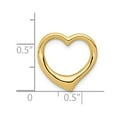 thumbnail image 4 of 14K Yellow Gold Charm Pendant 15 mm 14 Polished Heart Chain Slide, 4 of 5
