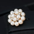 thumbnail image 6 of Grandest Birch Flower Rhinestone Imitation Pearl Brooch Pin DIY Bridal Wedding Bouquet Decor Alloy, Rhinestone, Imitation Pearl Go, 6 of 8