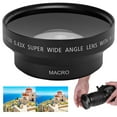 thumbnail image 1 of Wide Angle Macro Conversion Lens, Alloy Material Wide Range Of Scenery Optical Glass 0.43x Lens with Storage Bag for Camera, 1 of 7