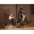 thumbnail image 2 of William Sidney Mount 14x12 Black Ornate Wood Framed Double Matted Museum Art Print Titled: The Tough Story - Scene in a Country Tavern (1837), 2 of 5
