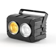 Stage Lights, 180W 2 Eyes LED COB Par, Cool+Warm White LED Blinder Lights, Audience Casting DMX512 & Sound-Activated COB Par Can, Stage Lighting for Party Show Wedding Event