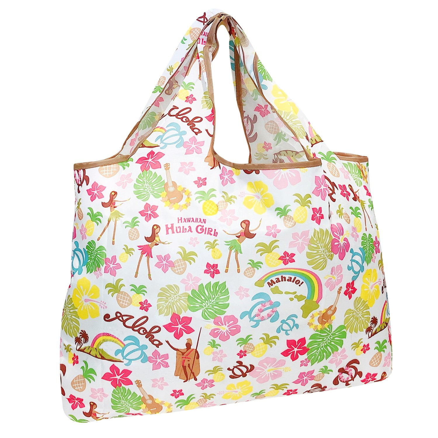 8 X Shopping Bag Tropical Reusable Grocery Tote Carry Portable Handbag Non Woven