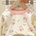 thumbnail image 5 of TOWED22 Baby Girl Toddler Clothes Outfits Set Long Sleeve Round Neck Tee + Elastic Waist Joggers 2 Piece Fall Winter Cute Comfy(Pink,3-4 Y), 5 of 6