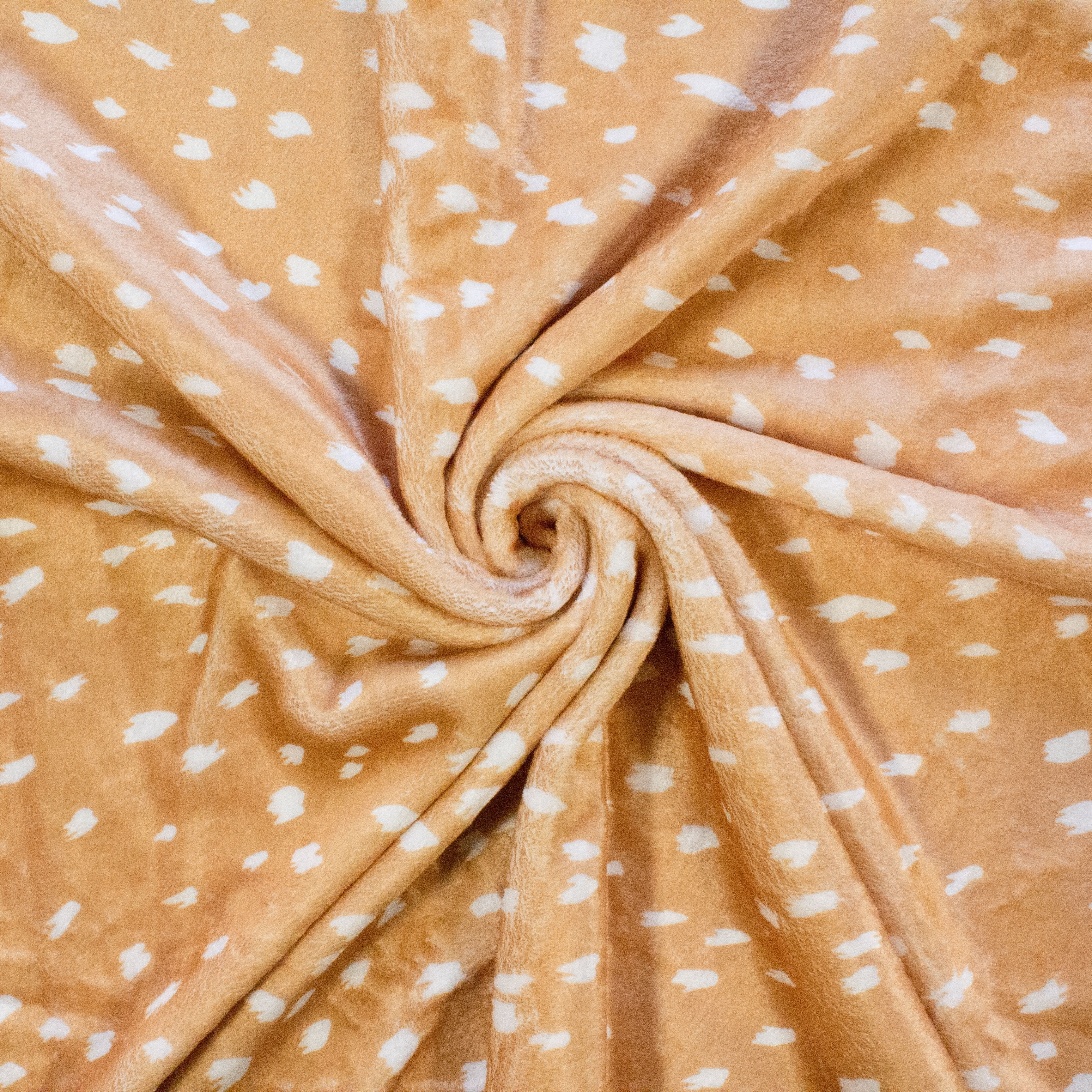 Everything Comfy Deer Fawn Print Decorative Throw Blanket, 30" X 40", Tan