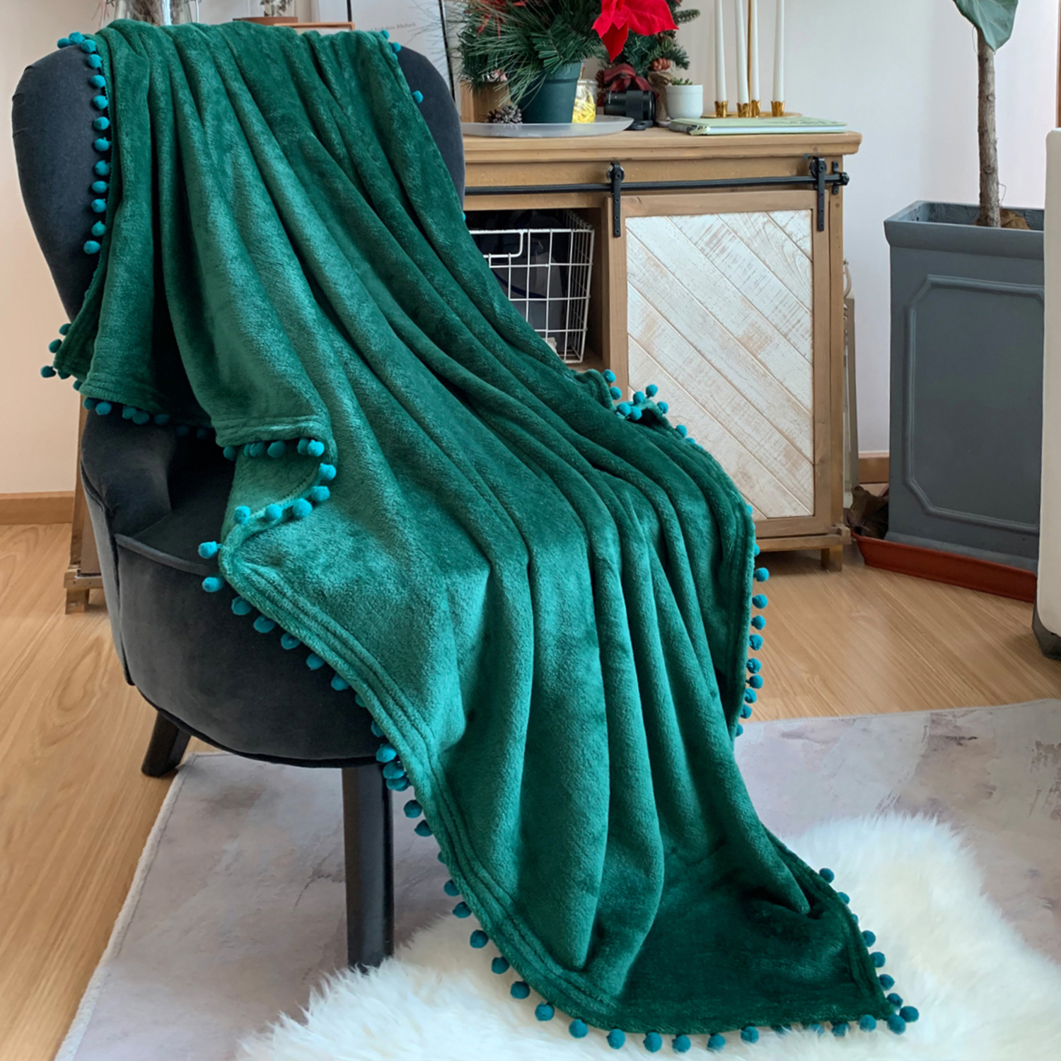 LOMAO Sherpa Fleece Blanket Fuzzy Soft Throw Blanket Dual Sided Blanket