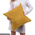 thumbnail image 5 of Ambesonne 1990s Fabric by the Yard Upholstery, Dots and Swirling Lines Art, 2 Yards, Dark Yellow Black, 5 of 5