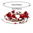 thumbnail image 3 of Valentine's Day Candle Rings Wreaths Mini Wreath Red Heart Candle Holder Rings Heart Baubles Decorative Candle Holder for Valentines Wedding Windows Table Centerpieces, 3 of 5