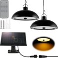 thumbnail image 2 of 78/156LED Solar Pendant Lights with Remote Control IP65 Waterproof Solar Shed Light with 3 Lighting Modes Double Head Hanging Lamp with 9.84FT Cord Decorations Lamp for Barn Balcony Garde, 2 of 10
