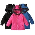 thumbnail image 3 of Chenyin Kids Baby Fleece Hooded Jacket for Boys Girls 9 Months-6 Years Plush Zipper Trench Coat Fall Winter Thickened Outerwear Windbreaker Jackets for Toddler, 3 of 9