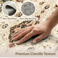 thumbnail image 6 of ODIKA 8'x10' Washable Area Rug Non-Slip Chair-Friendly Mat Vintage Boho Scroll Frame Distressed Border Scrolls Ornamental for Dining Room, Large Office, Lounge, 6 of 7