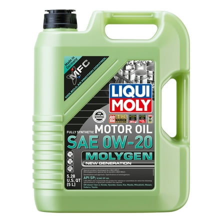 Liqui Moly 20438 Molygen New Generation SAE 0W-20 Synthetic Motor Oil - 5 Liters