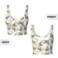 thumbnail image 5 of Kdxio Golden Glitter Butterflies Print Workout Crop Tank Top for Women Racerback Yoga Tank Tops Athletic Sports Shirts Exercise Undershirts, 5 of 9