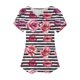 thumbnail image 5 of Top de Verano Mujeres Cuello en V Casual Manga Corta Primavera Y Top de Verano, Tops Cortos para Mujeres, 5 of 9