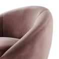 thumbnail image 6 of Armchair Swivel Accent Chair, Pink Gold, Velvet, Modern Contemporary, Living Lounge Cafe Room Hotel Lobby Hospitality, 6 of 7