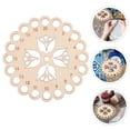 thumbnail image 5 of Frcolor Thread Embroidery Sorter Holder Cross Stitch Keeper Floss Needlework Round Organizer Sewing Yarn Wooden Storage Box, 5 of 7