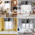 thumbnail image 5 of Black Abstract Valance Curtain Vintage Graffiti Window Valances Rod Pocket Short Curtains Window Treatments for Kitchen Bedroom Bathroom Laundry 56" x 16", 5 of 9