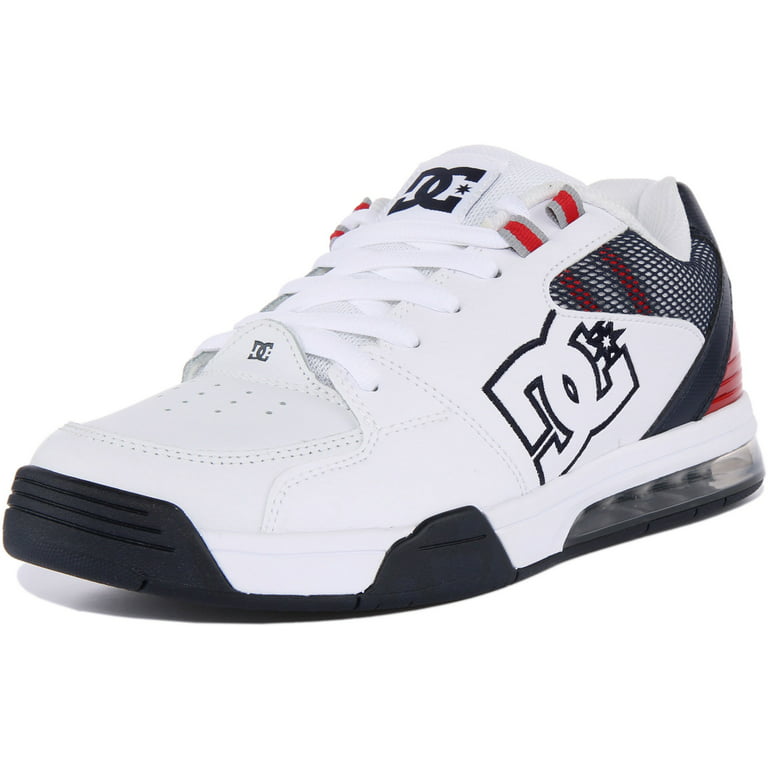 DC Shoes Versatile Men's Lace Up Leather Air Bag Trainers In White Size 10