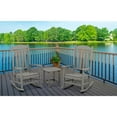 thumbnail image 6 of Hanover Pineapple Cay All-Weather 3-Piece Outdoor Patio Porch Rocker Chat Set, 2 Rockers and Side Table, Eco-Friendly, Recycled Material, - PINE3PC-GRY, 6 of 6
