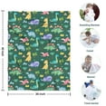 thumbnail image 4 of Green Dinosaurs Palms Volcanoes Pattern Blanket,Comfortable Soft Flannel Throw Blanket,All Season,Warm Lightweight Blankets for Sofa Bed Couch Living Room Chair,30"x40", 4 of 4