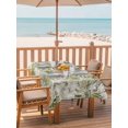 thumbnail image 2 of Outdoor Tablecloths with Umbrella Hole & Zipper, Tropical Leaf 60 x102 Inch Rectangle Tablecloths, Palm Leaves Plants Vintage Spring Green Waterproof Table Cloth, Patio/Pool/Picnic Table Covers, 2 of 8