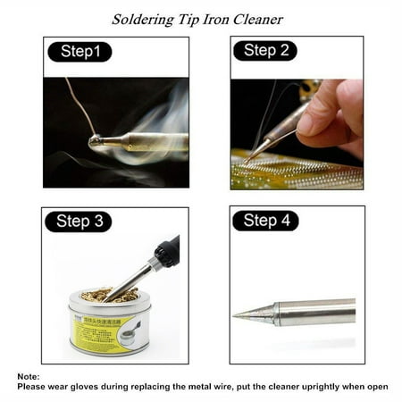 

Soldering Iron Tip Cleaner With Brass Wire Sponge No Water Needed [Sumensumen]