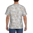 thumbnail image 3 of Vsdgher Daisies Flowers Print Men's Dry Fit Mesh Athletic Shirts Moisture Wicking Tennis T-Shirt Tops, 3 of 9