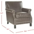 thumbnail image 4 of SAFAVIEH Easton Club Chair Silver Nail Head Antique Brown, 4 of 7