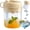 Beige, variant on 2-in-1 Press Release Ice Cube Maker Water Bottle, Silicone Straw, Portable