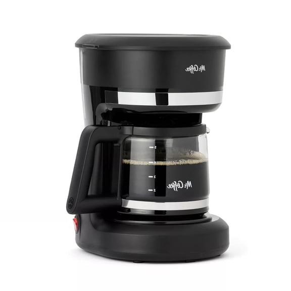 5 Cup Switch Coffee Maker Black: Small Drip Coffee Machine, Electric, Paper Filter, 25 oz Capacity