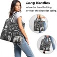 thumbnail image 2 of 5 Pack Foldable Shopping Bag,Black Halloween Letter Bat Pattern Reusable Grocery Bags with Pockets,Large Reusable Tote Bags with Handles Waterproof & Lightweight, 2 of 6